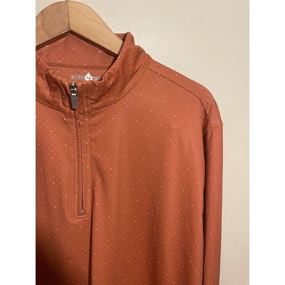 Club 4 House Pullover‎ Top Men’s Large Bamboo Charcoal Polka Dot Orange - Picture 2 of 6